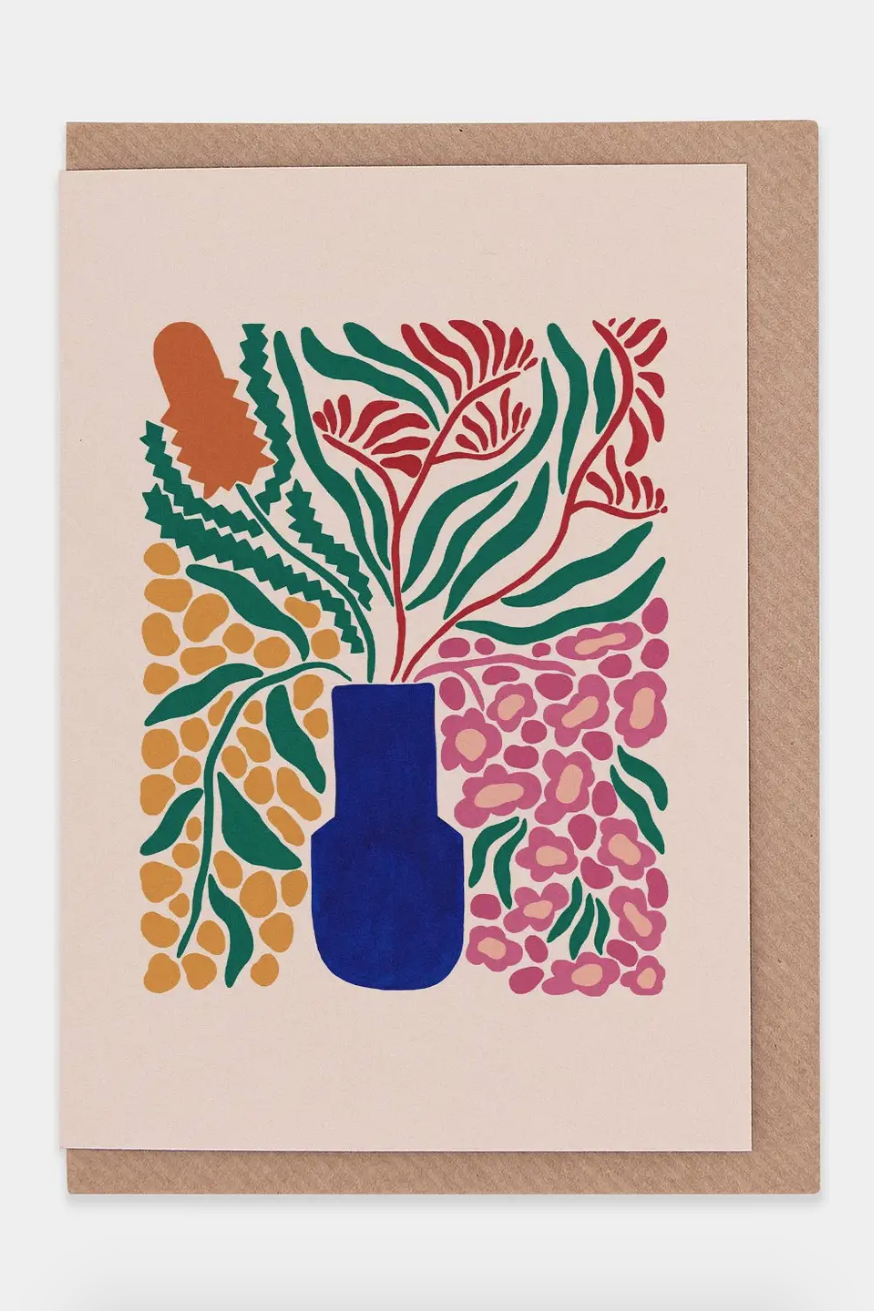 Native Flowers Greetings Card