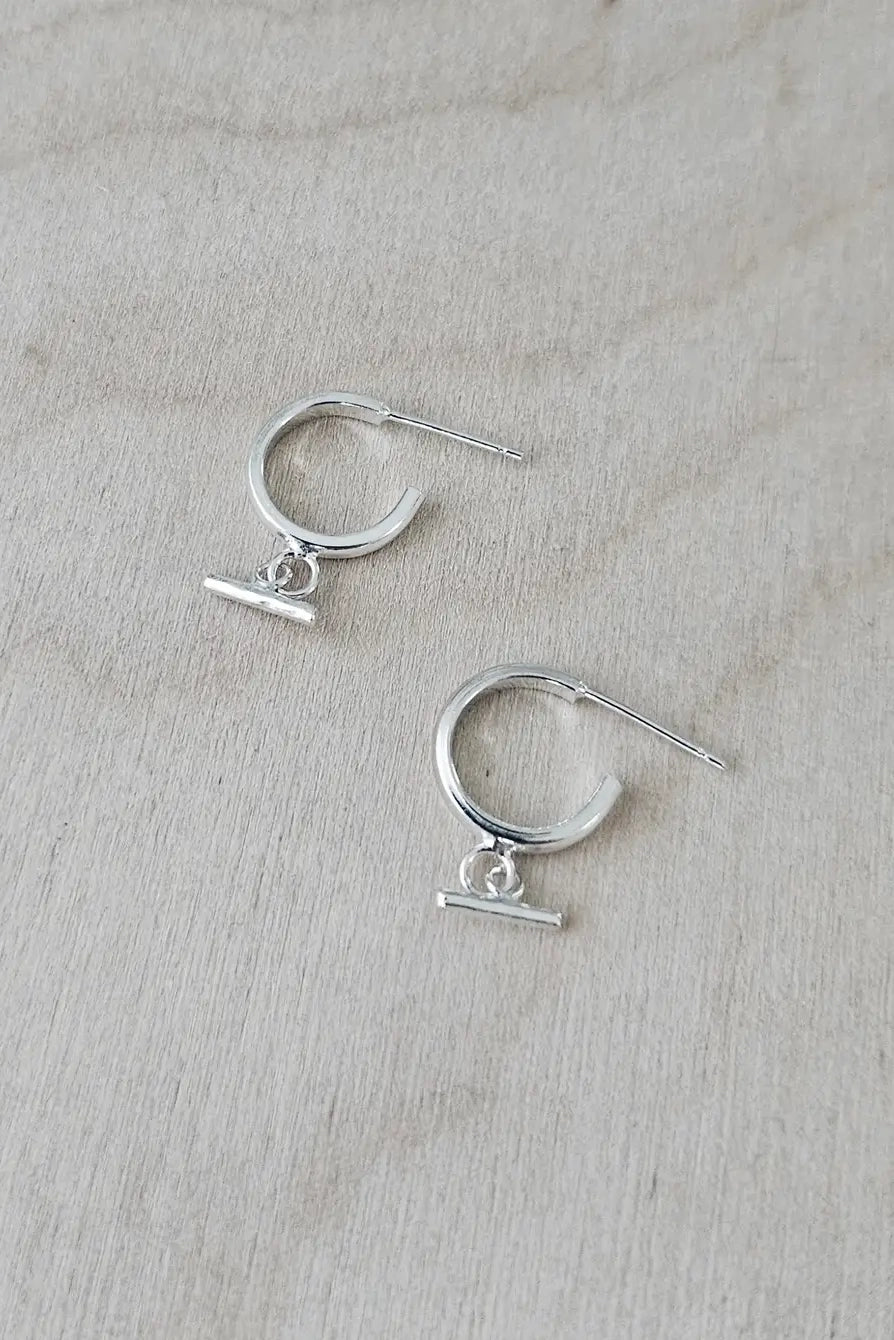 Charm Hoop Studs