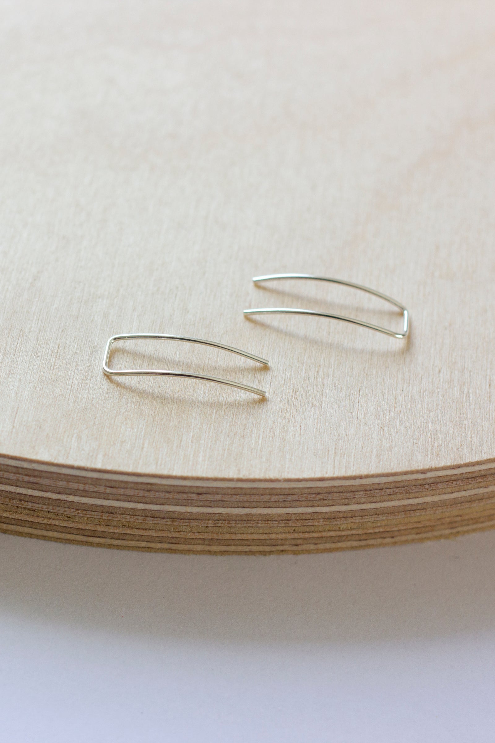 Sterling Silver Curved Ear Threads