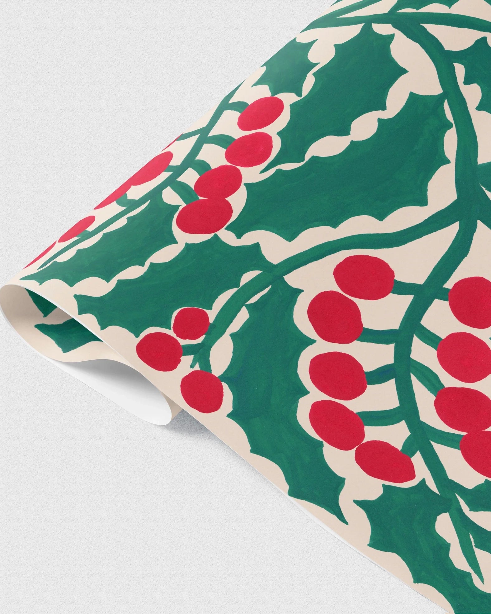 Holly & Berries Christmas Gift Wrap