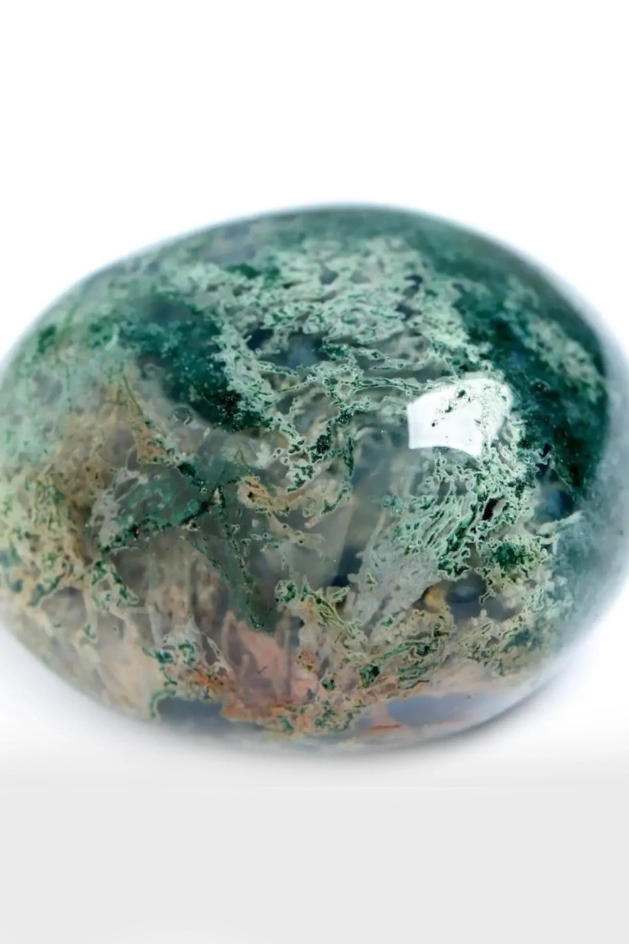 Moss Agate Sterling Silver Stone Ring