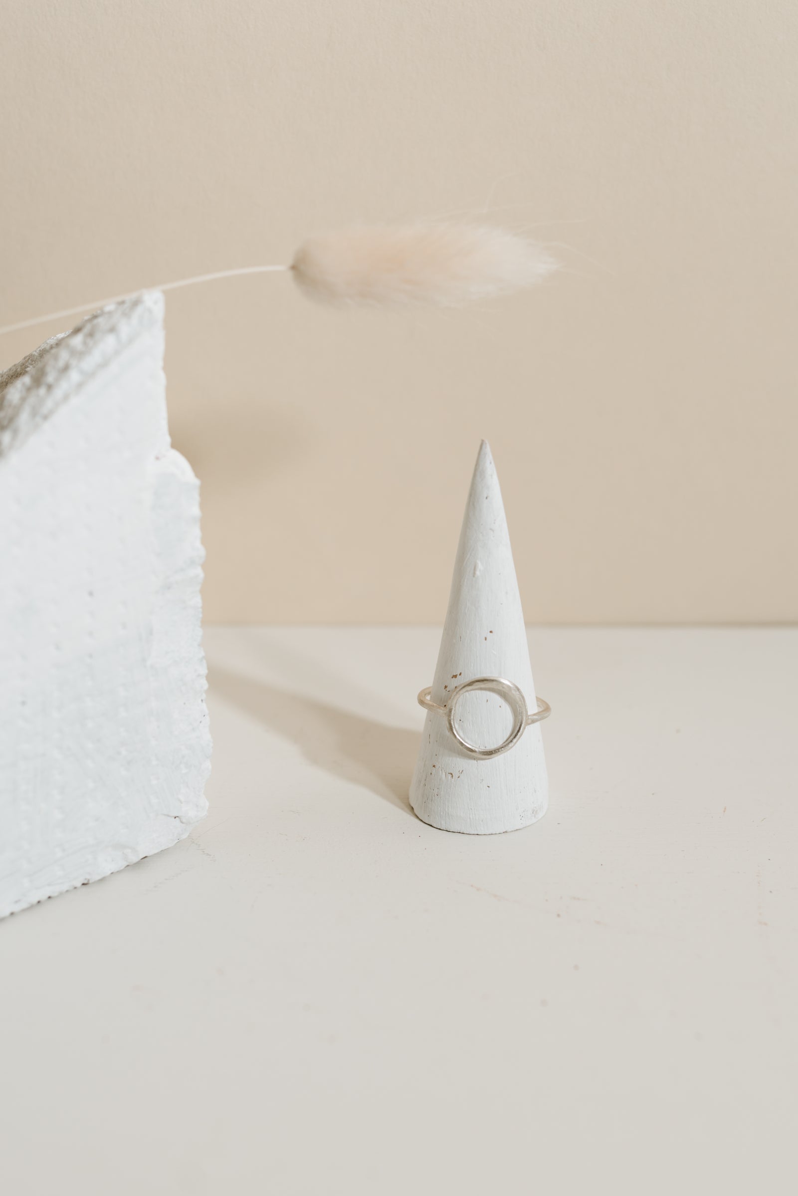 Zero Waste Molten Circle Ring Ring Fawn and Rose 