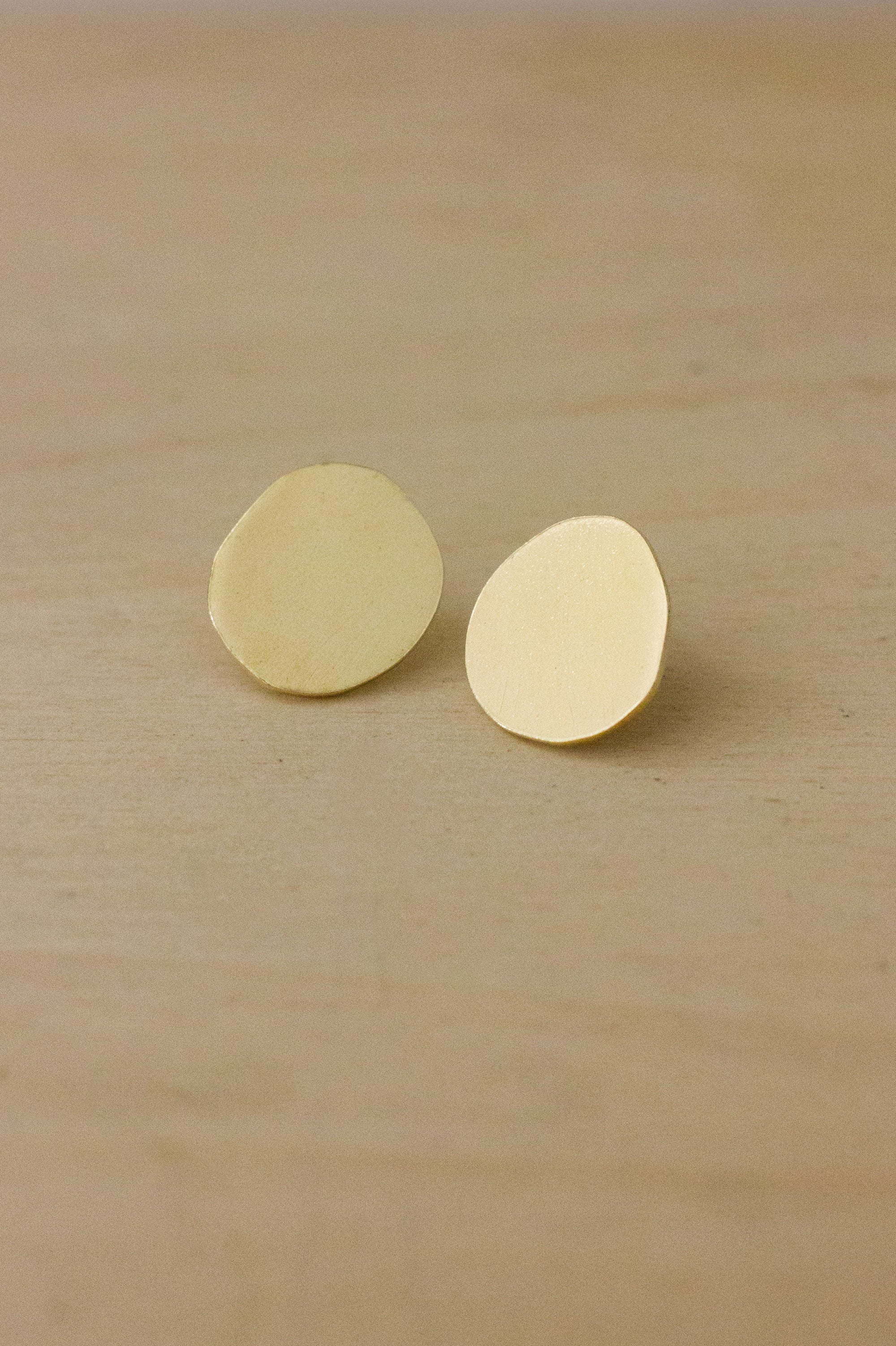 Brass Organic Shape Studs