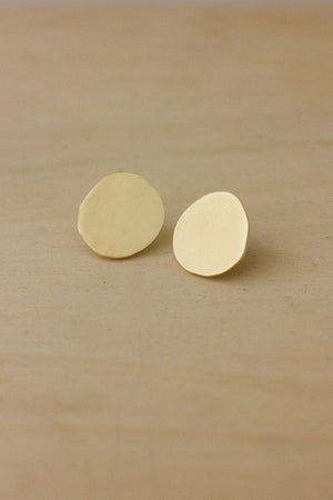 Brass Organic Shape Studs