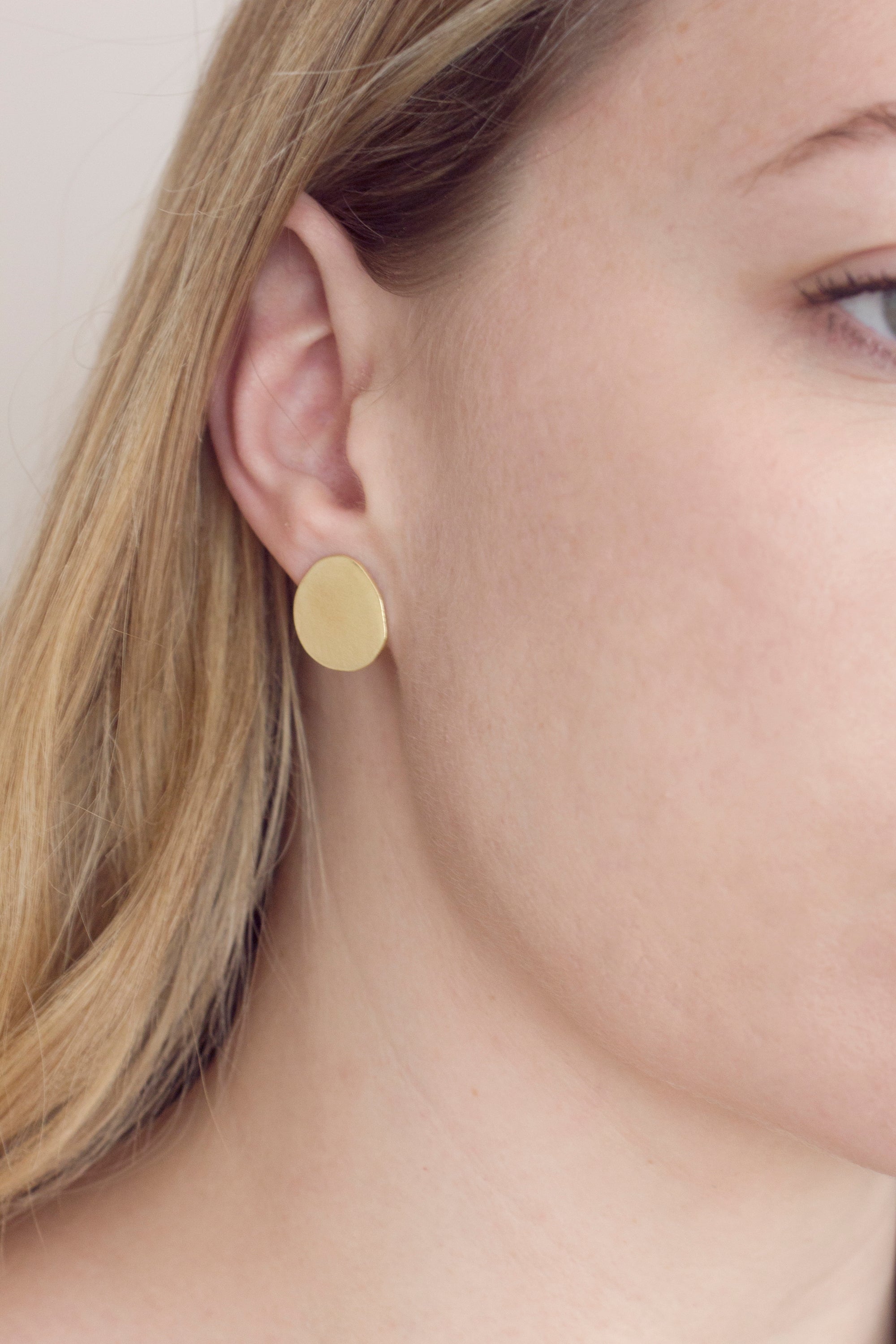 Brass Organic Shape Studs