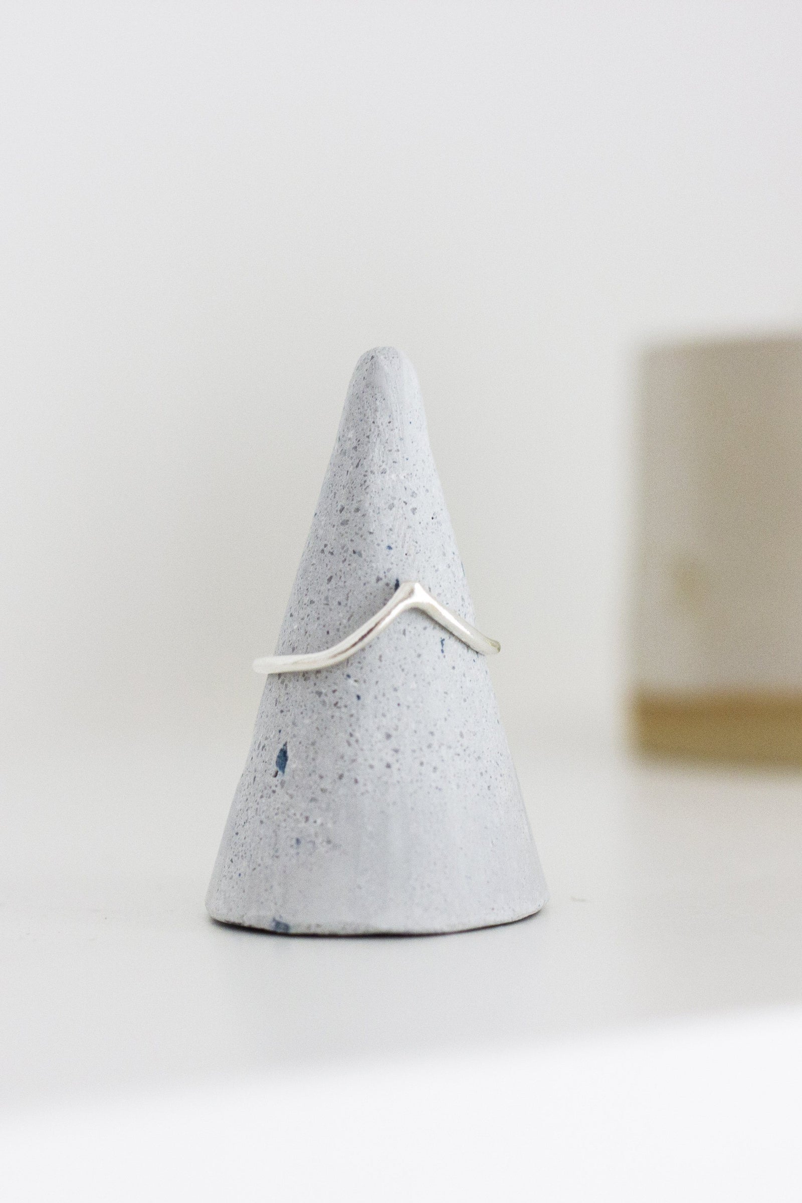 Sterling Silver Chevron Ring Ring Fawn and Rose 