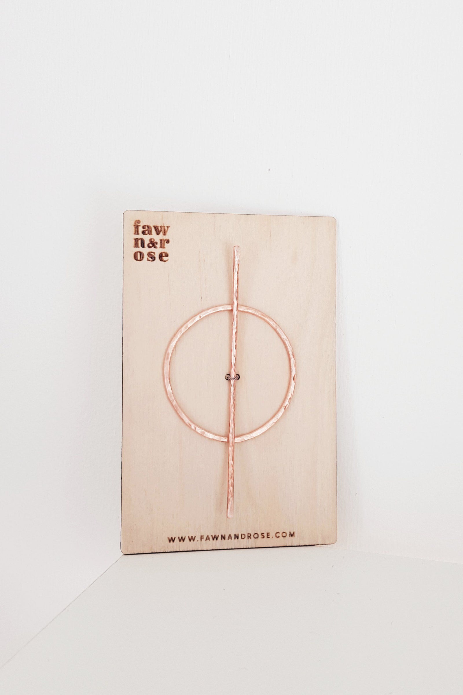 Small Hammered Circle Copper Hair Slide Hair Slide Fawn and Rose 