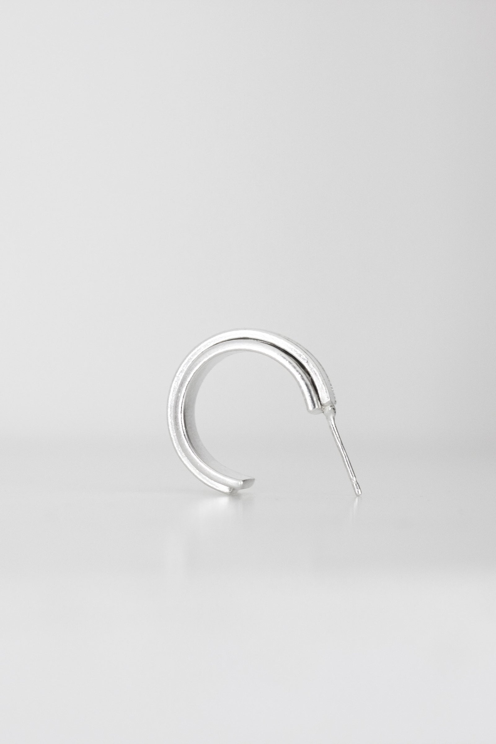 Sterling Silver Double Hoop Studs Earrings Fawn and Rose 