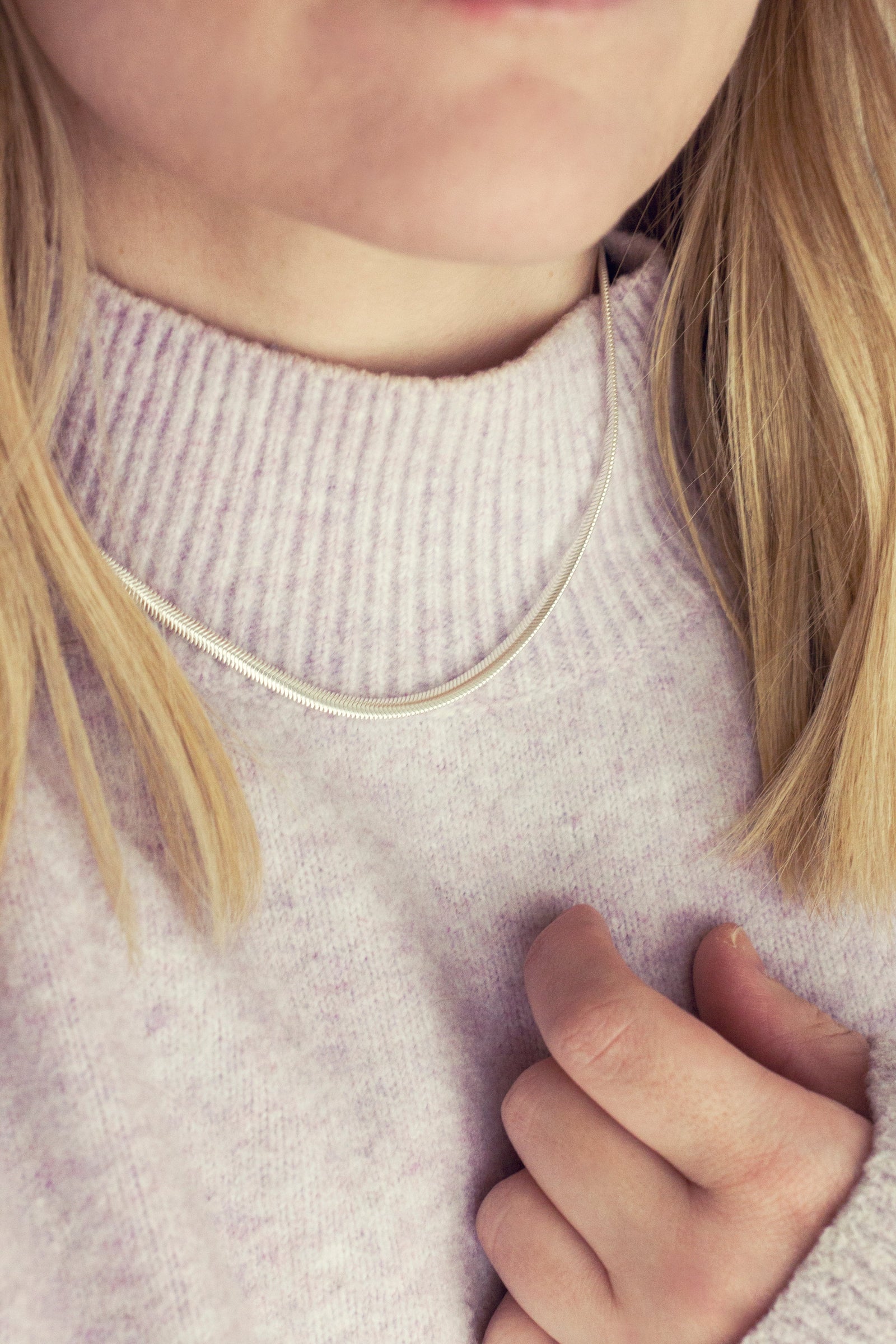 Flat Snake Chain Necklace Necklace Fawn and Rose 