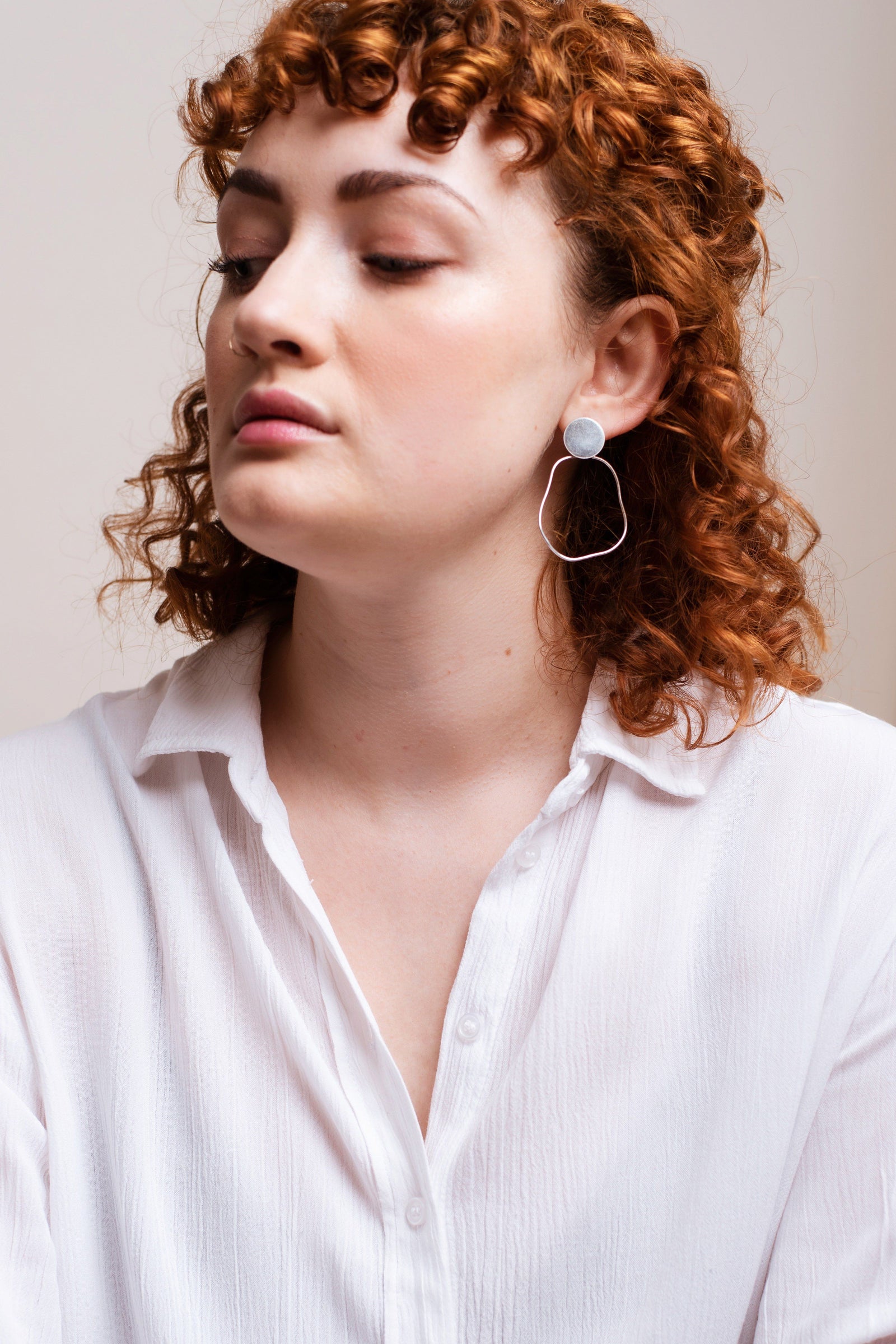 Freeform Double Circle Earrings Earrings Fawn and Rose 