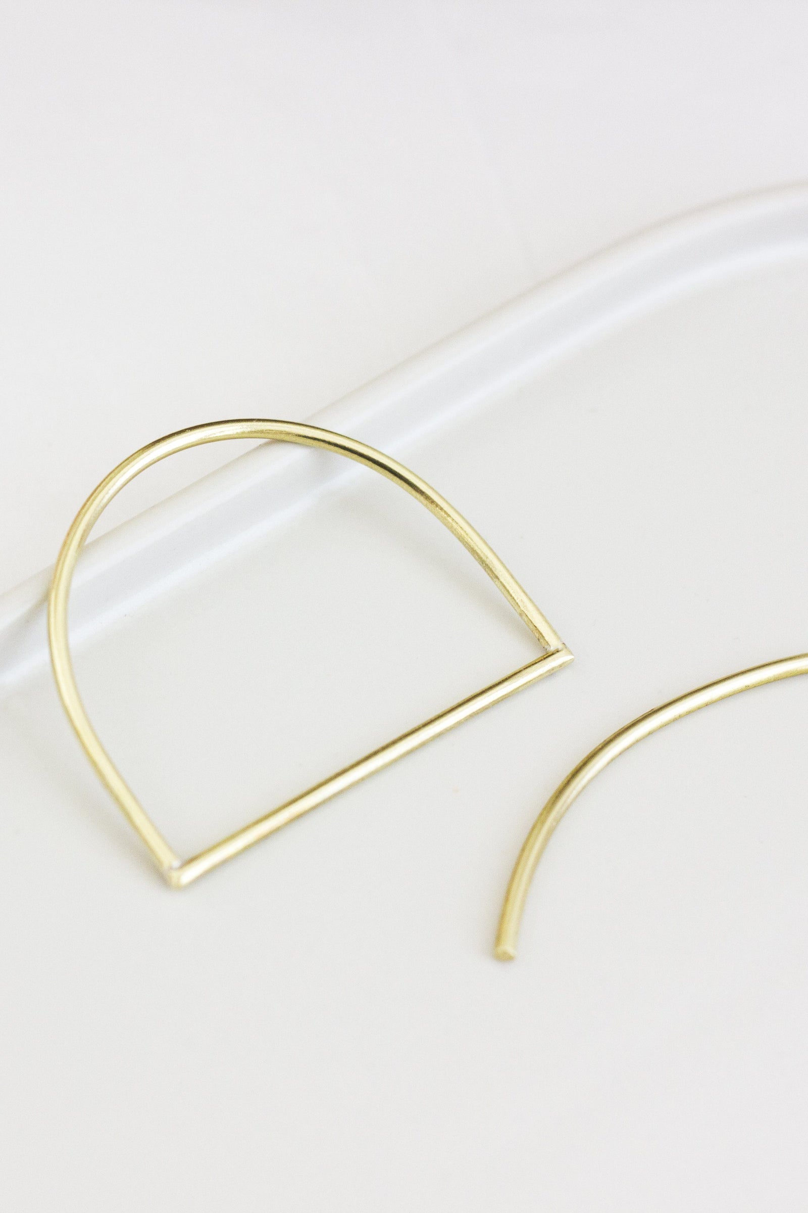 Half Circle Brass Hair Slide Hair Slide Fawn and Rose 