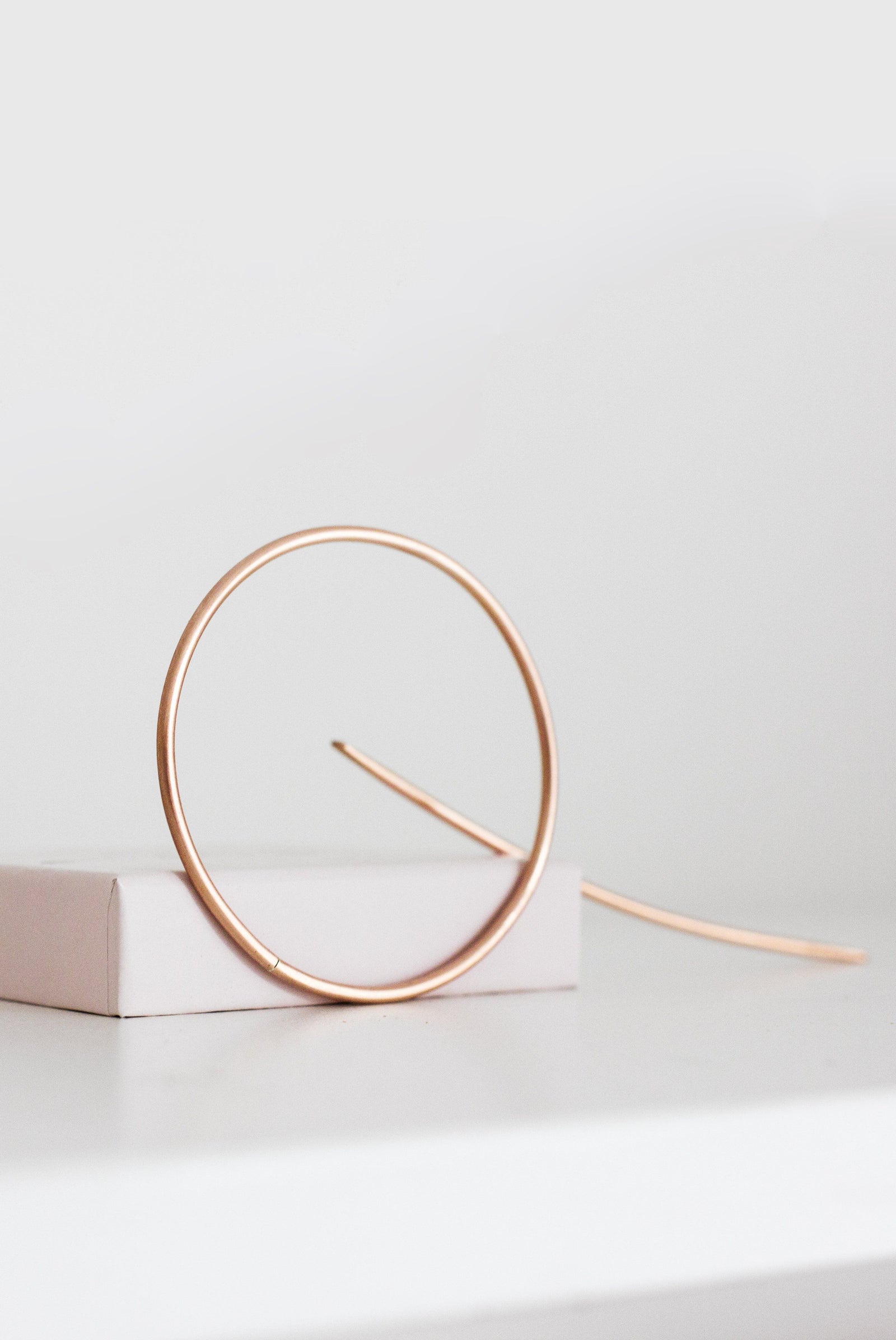 Large Circle Copper Hair Slide Hair Slide Fawn and Rose 