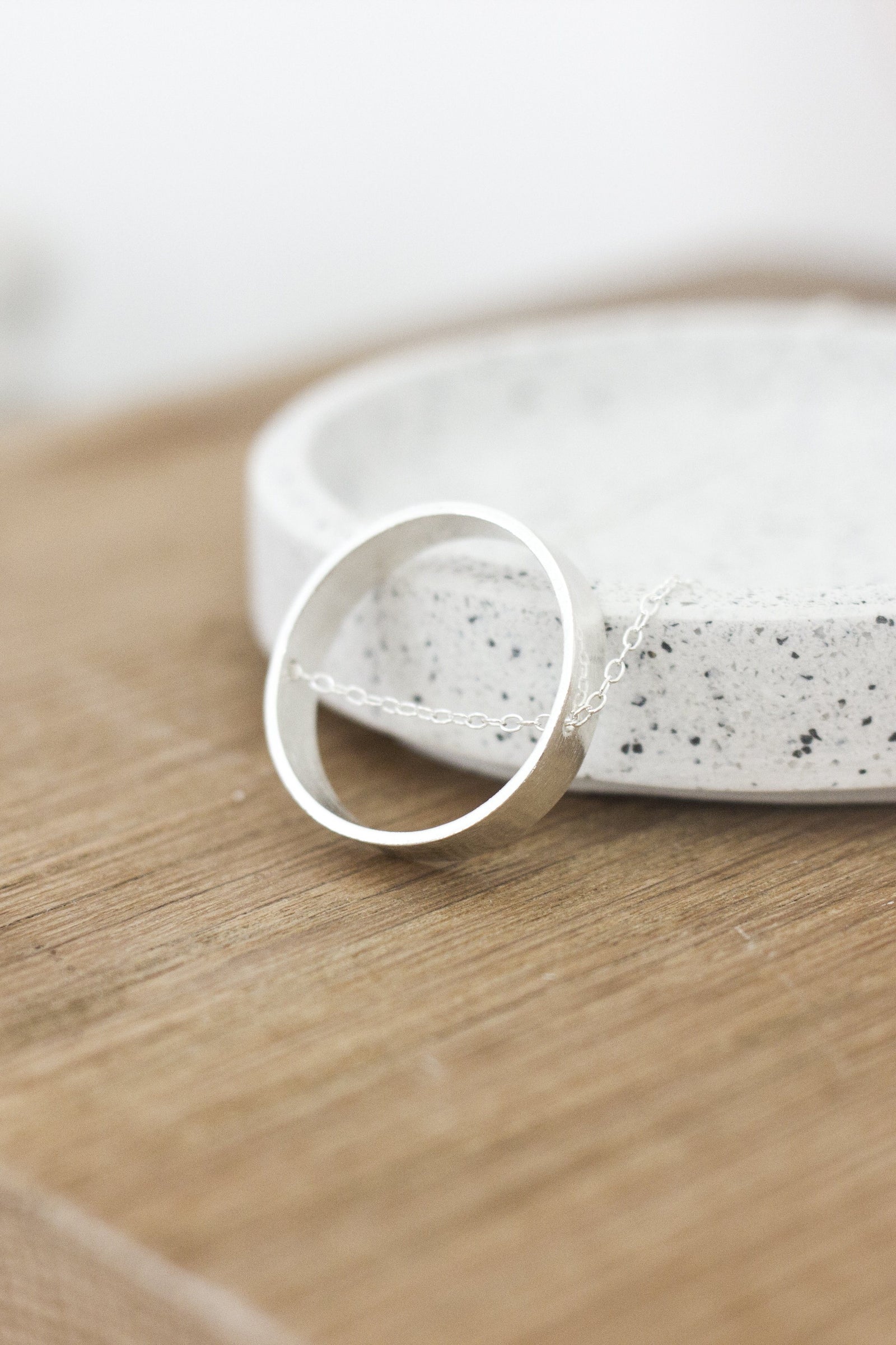 Large Circle Necklace Necklace Fawn and Rose 