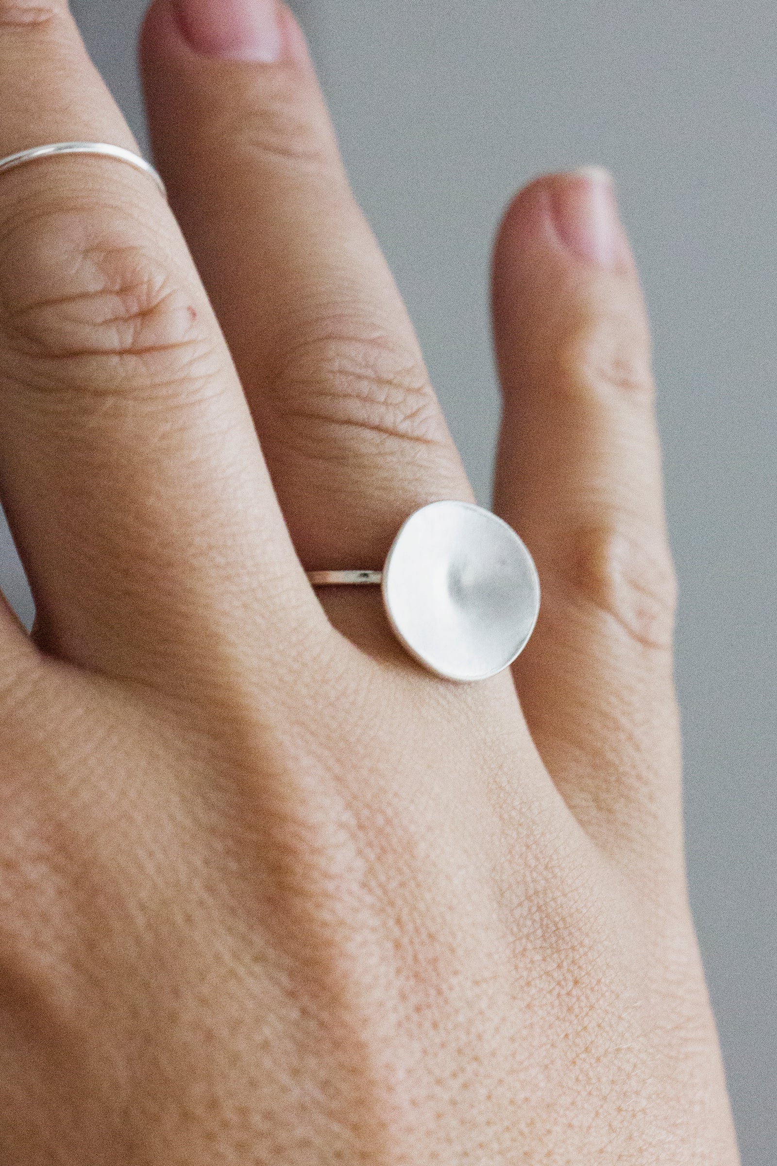 Organic Dip Circle Ring