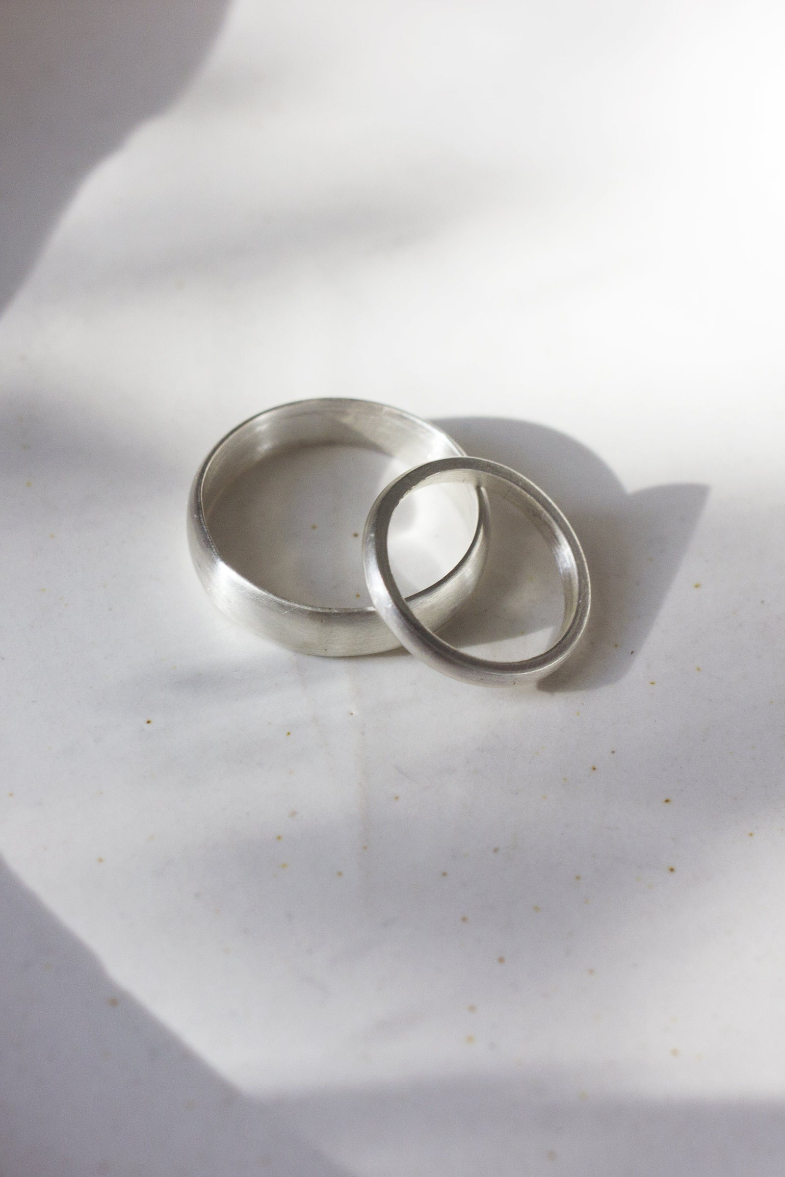 Sterling Silver Promise Ring Set Ring Fawn and Rose 