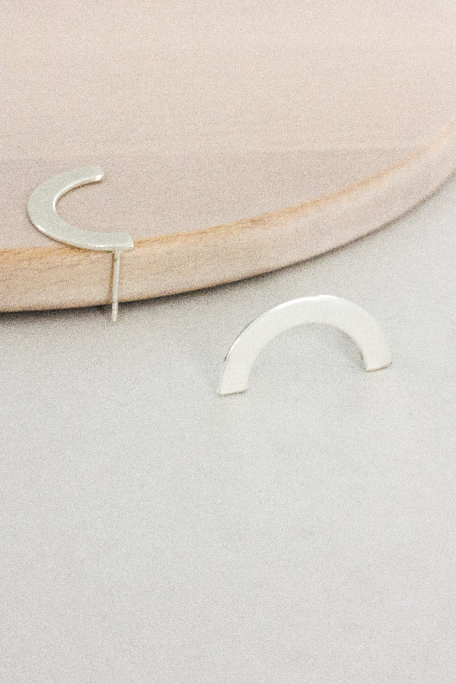 Large Arc Earrings (Silver) Earrings Fawn and Rose 