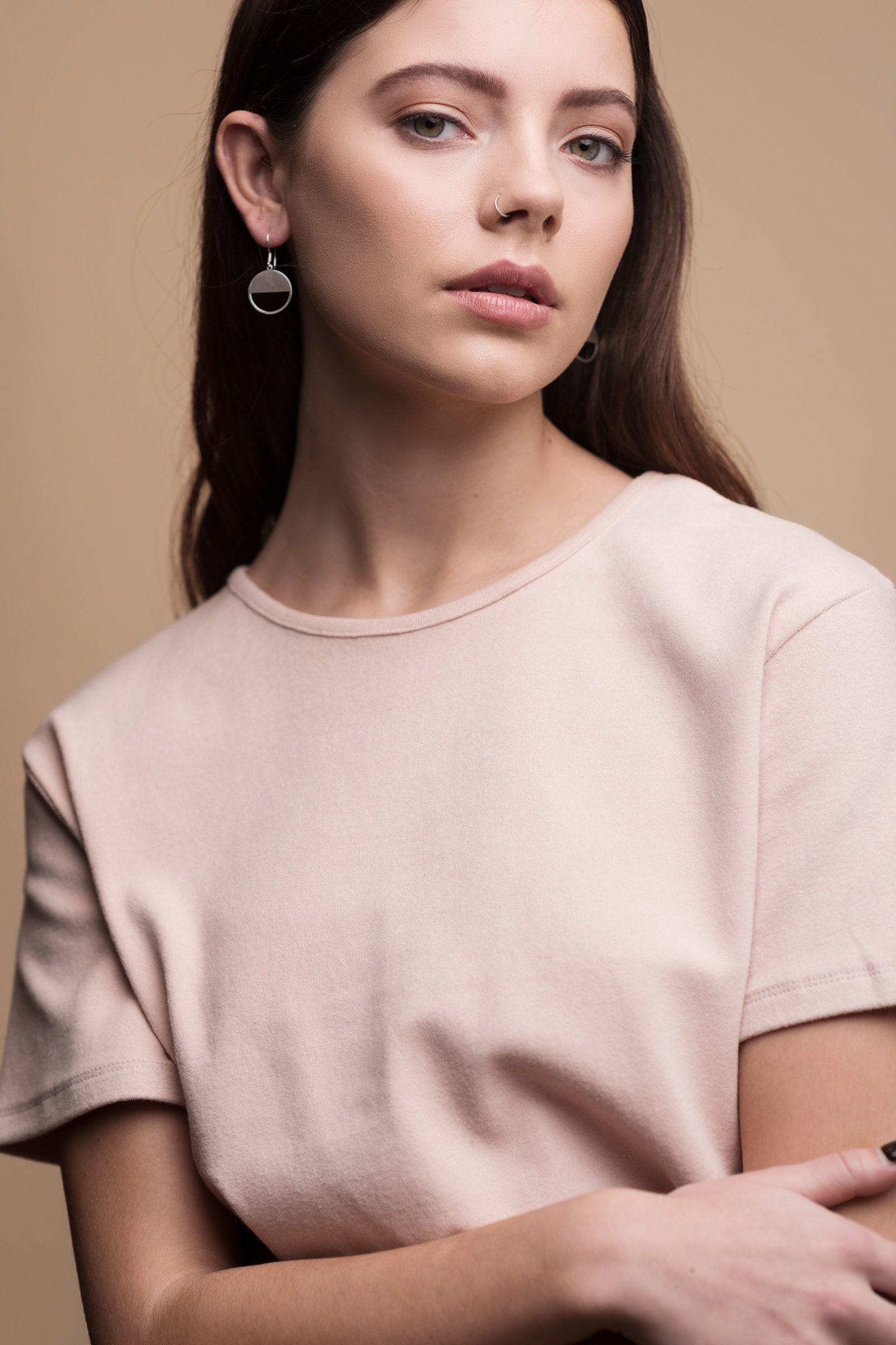 Sterling Half Circle Earrings (Silver) Earrings Fawn and Rose 