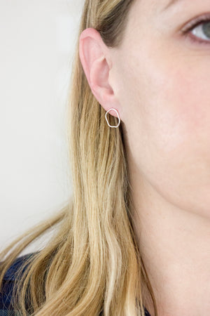 Wavy Open Circle Studs